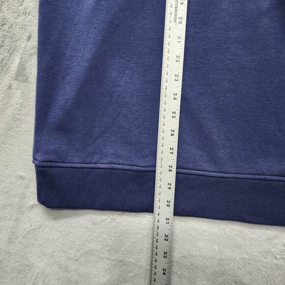 IZOD Sweatshirt Mens XXL Blue Burgundy Advantage Performance Crew Neck Pullover - Picture 10 of 11